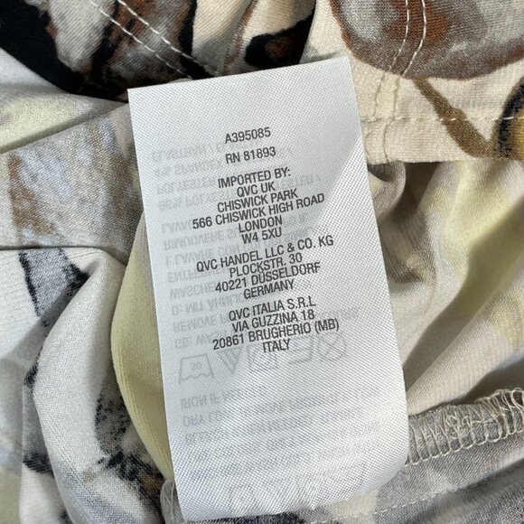 Susan Graver Blouse Womens Size XLP Floral Yellow‎ Performance Stretch - Picture 6 of 10